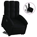 Miniatyrbillede 2 af 6: Fauteuil relax TV polstring komfortabel elektrisk løftefunktion i sort stof DEC028110 Svart