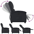 Miniatyrbild 6 av 6: TV-loungefåtölj med elektrisk vinkelfunktion, mycket bekväm i äkta läder svart DEC028459 Svart