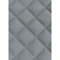 Miniatyrbillede 5 af 6: Barstol x1 sæde med dekorative diamantsting i grå PVC og sorte metalben 10_0005226 Grå
