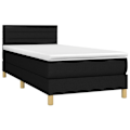 Miniatyrbillede 2 af 6: Sengebund - TDL - 80x200cm - Sort stof - LED - 1 plads Svart
