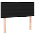 Miniatyrbillede 1 af 6: Hovedgavl til seng til soveværelse møbel 80 x 5 x 78/88 cm sort stof TDL0202114