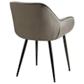 Miniatyrbillede 4 af 6: Spisestol x1 design og moderne, sæde i antracitvelour og ben i sort metal 10_0001495 Metall
