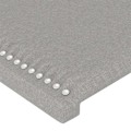 Miniatyrbillede 3 af 6: Hovedgærde til soveværelse med 4 dele 90 x 5 x 78/88 cm lys gråt stof TDL0206025 Grå