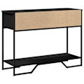 Miniatyrbillede 4 af 6: Moderne entrekonsol med opbevaringsplads 100 x 35 x 74,5 cm sort ingeniørtræ og metal DEC032076 kastanj
