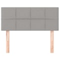 Miniatyrbillede 2 af 4: Hovedgærde - Ikke specificeret - 80x5x78/88 cm - Lysegrå stof - Klassisk stil - Højdejusterbar Ljusgrått