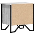 Pikkukuva 4 / 6: 2 kpl yöpöytiä hyllyillä 40 x 30 x 40cm harmaata puuta ja metallia DEC035664 kastanj