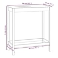 Miniatyrbillede 5 af 5: Multifunktionelt sidebord højde 100 x 50 x 110 cm massiv hvid fyr DEC036401 Vit
