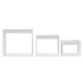 Miniatyrbild 3 av 6: Set om 3 vita sidobord i agglomerat DEC032694 Vit