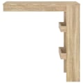 Miniatyrbillede 2 af 6: Væghængt barbord med reoler 102 x 45 x 103,5 cm, ingeniertræ i egetræ farve DEC036231 kastanj