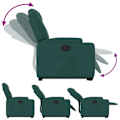 Miniatyrbillede 6 af 6: Fauteuil relax TV med komfortabel polstring, elektrisk løftefunktion i mørkegrøn stof DEC028222 Guld