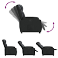Miniatyrbillede 3 af 6: Tv-recliner med komfortabel polstring, manuel hældningsfunktion i sort PVC DEC028074 Svart