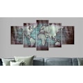 Pikkukuva 2 / 5: Acrylic glass wall decoration canvas map motif world bronze II 100x50 cm TVA110172