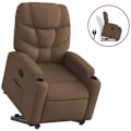Miniatyrbillede 2 af 6: Fauteuil relax TV med komfortabel polstring og elektrisk løftefunktion i brun stoff DEC028057 kastanj
