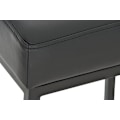 Miniatyrbillede 4 af 4: Barstol - Design - Sort - Syntetisk - Mat sort metal - Komfortabel og elegant Svart