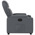 Miniatyrbillede 3 af 6: Fauteuil relax TV med komfortabel polstring og manuel hældningsfunktion i grå PVC DEC027978 Grå