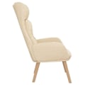 Miniatyrbillede 3 af 6: Lounge stol i moderne design i creme stof DEC026658 Grädde