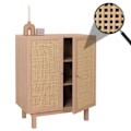 Pikkukuva 2 / 6: Buffet säilytyskaappi, jossa on 3 osastoa, massiivista mango-puuta, kubu-kuitua, 98 x 79 x 42 cm, luonnollinen 04_000598 kastanj