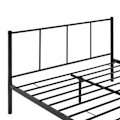 Miniatyrbillede 4 af 5: Seng til voksne i metal med metalbunde, struktur i sort stål 140 x 200 cm 03_0002693 Metall