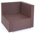 Miniatyrbillede 3 af 6: Sofa-sæt have-sofa bord polyrotin brun med creme pude 04_0004227 Grädde