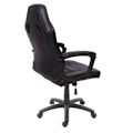 Miniatyrbillede 2 af 6: Ergonomisk kontorstol til gamere med hjul, drejelig, højdejusterbar, syntetisk, sort 04_0001839 Svart