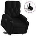 Miniatyrbillede 5 af 6: Fauteuil relax TV med behagelig polstring, elektrisk løftefunktion i sort stof DEC028112 Svart