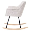 Miniatyrbillede 3 af 4: "Rocking chair relax med armlæn i creme/grå stof FAB04016" Kräm/grå