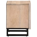 Pikkukuva 5 / 6: 2 kpl yöpöytiä ovikompartimentilla 40 x 34 x 46 cm valkaistu mango-puu ja teräs DEC034797 Vit
