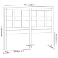 Pikkukuva 4 / 4: Sängyn pääty lisävaruste makuuhuone kaluste 205,5 x 4 x 100 cm musta mänty TDL0202153