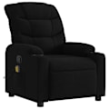 Miniatyrbillede 1 af 6: TV afslapningsstol med massagefunktion, 6 massagepunkter, stoffet sort DEC027051 Svart