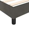 Miniatyrbillede 4 af 6: Sommier - TDL - 140x190 cm - Mørkegrå fløjl - 2 pladser - Leveres samlet Mörkgrå
