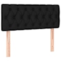 Miniatyrbillede 6 af 6: LED sengegavl med madras 120 x 200 cm sort stof TDL0209288 Svart