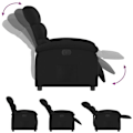 Miniatyrbillede 6 af 6: Fauteuil relax TV med elektrisk tilt-funktion, meget komfortabel i sort stof DEC028508 Svart