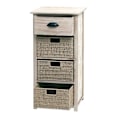 Miniatyrbillede 1 af 6: Kommode med skuffe og 3 kurve 83x40x29 cm naturlige kurve lys brun 04_0006507 kastanj