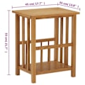 Miniatyrbillede 6 af 6: Porte-revues sidetable 45 x 35 x 55 cm i brunt egetræ DEC032579 kastanj