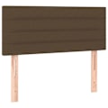 Miniatyrbillede 2 af 5: Hovedgærde - Ikke specificeret - 100x5x78/88 cm - Mørkebrun stof - Indbyggede LED - Moderne stil Mörkbrun