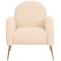 Miniatyrbillede 6 af 6: Lounge cocktail stol retro chenille stof creme ekstra tyk polstring på 22 cm 04_0006858 Grädde