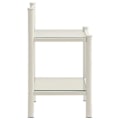 Pikkukuva 4 / 6: 2 kpl yöpöytiä hyllyllä 45 x 34,5 x 60,5 cm valkoista metallia ja lasia DEC035049 Vit