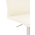 Miniatyrbild 4 av 5: "Barstol x1 justerbar i højde og roterende 360° rund metalplatform sæde i PVC creme 10_0004562" Grädde