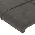 Miniatyrbillede 4 af 4: Hovedgavl - Ikke specificeret - 200x5x118/128 cm - Mørkegrå velour - Integreret LED - Moderne design Mörkgrå