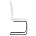 Miniatyrbillede 2 af 2: Spisestole - Design - Sæt af 6 - Kunstlæder - Metal - Hvid Vit