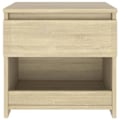 Pikkukuva 2 / 5: Yöpöytä vetolaatikolla ja lokero 40 x 30 x 39 cm puulevy, tammen värinen DEC033819 Flerfärgad