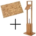 Pikkukuva 3 / 6: Kylpyhuoneen tarvikkeet, wc-paperiteline, bambumatto 04_0004759 Guld