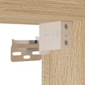 Miniatyrbillede 5 af 6: Væghængt natbord med to skuffer 41,5 x 36 x 53 cm i ingeniørtræ farve eg DEC034286 kastanj