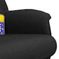 Miniatyrbillede 6 af 6: Tv afslapningsstol med massagefunktion og justerbar ryg med fodstøtte i sort stof DEC026870 Svart