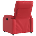 Miniatyrbillede 4 af 6: Fauteuil relax TV med komfortabel polstring og manuel vippefunktion i rød PVC DEC028166 Guld
