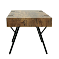 Miniatyrbillede 4 af 5: Side table, coffee table, nightstand 50x50x50 cm, metal frame, MDF top, dark wild oak 04_0008498 Flerfärgad