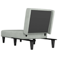 Miniatyrbillede 4 af 6: Meridienne chaise longue til indendørs tre positioner convertible i grå fløjl DEC026175 Grå