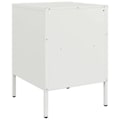 Pikkukuva 5 / 6: 2 kpl yöpöytää laatikolla ja avoimella lokero 36 x 39 x 50,5 cm valkoista terästä DEC034867 Vit
