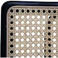Miniatyrbillede 4 af 6: Sæt med 2 spisestole til køkken, i træ, rattan, metal, stof/tekstil, lyserød loop CDS04491 kastanj