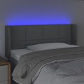 Miniatyrbillede 3 af 5: Hovedgærde - LED - Lys grå - 103x16x78/88 cm - Moderne stil - Moderne design Ljusgrått
